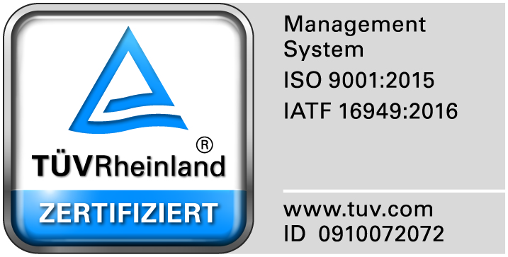 JUMBO TÜV Siegel ISO 9001-2015 + IATF 16949